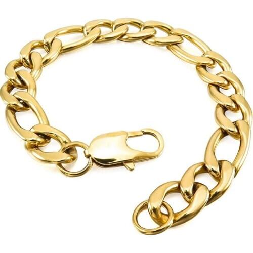 Big bracelet male chain on hand gold chain bracelet mesn stainless steel bracelet on hand hip hop punk men accessories Wholesale