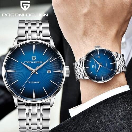 2021 PAGANI DESIGN Mens Mechanical Watch Sapphire Stainless Steel Waterproof Business Wristwatch Men Relogio Masculino
