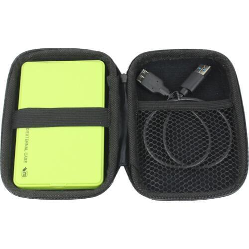 2.5" USB 3.0 SATA HD Box 5Gbps HDD Hard Drive External Enclosure Case Data Transfer Backup Tool with Organizer Storage Bag