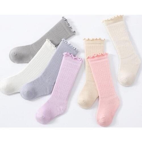 Stockings Baby Newborn Boy Socks Period and The Knee-high Sock Girl Combed Cotton Silk Stockings Legs Long Sock