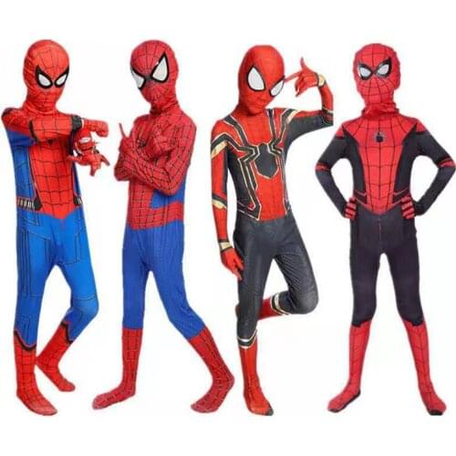 Children Raimi Spider Costume Cosplay Man Halloween Costume Jumpsuit White Spider Boy Man Bodysuit Set Party Dress