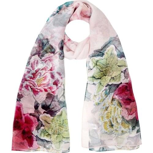 Designer scarf 100% Silk Scarf 180cm Natural Real Silk Scarves Women Long Shawl Female hijab Scarf Lady Summer Beach Cover-ups