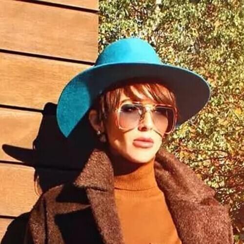 Japan Style Felt Hat Women Men Woolen Hat Solid Color Retro Crimping Jazz Hat With Black/Green/Gray Color