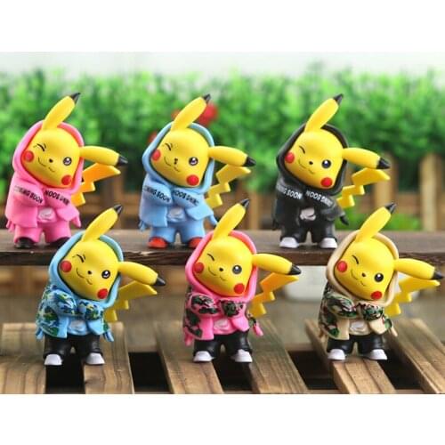 6 Styles Pokemon Pikachu Figure Toy Cute Japanese Anime Doll Toy Model Kawaii Childrens Collection Birthday Gift