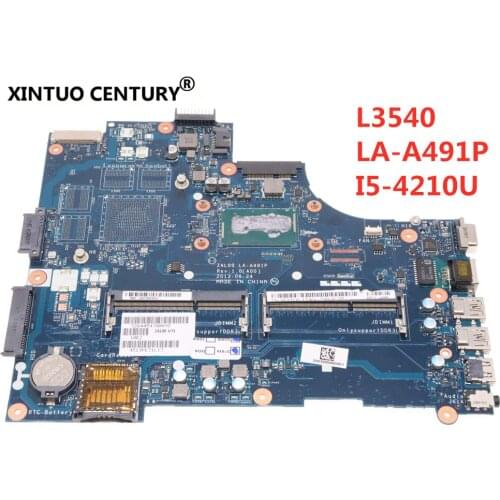 LA-A491P CN-0JTTMW 0JTTMW Mainboard For Dell Latitude 3540 laptop motherboard ZAL00 SR1EF I5-4210U CPU GMA HD