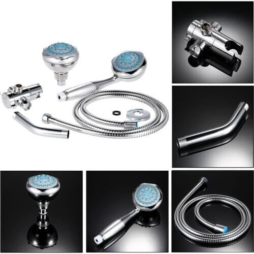 Bathroom Wall-mounted Dual Head 2 in 1 Bath Shower Spray Set