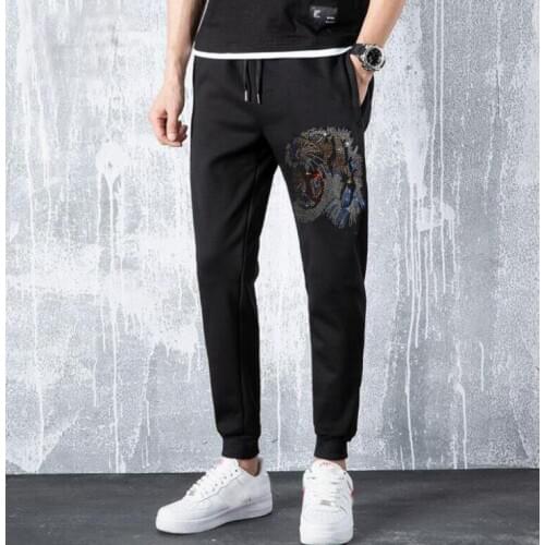 Clothing Mens Fashion pants Casual Men Sportswear Rhinestones Men Sweatpants