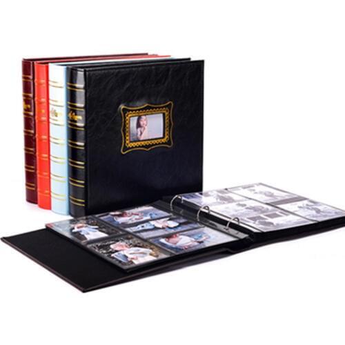 PA44 Five colors retro PU cover 6 inch large insert photo album 600 large capacity family baby growth photo album