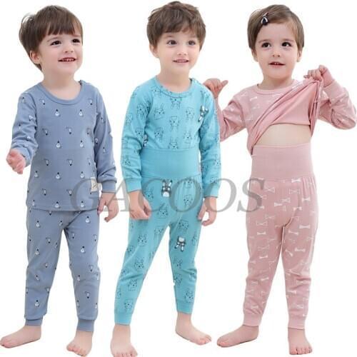 Baby Girls Clothing Pants Toddler Boy Outfits For Babies Goys Pajamas Sets Kids Suit Infant High Waist Children Warm Sleepwear