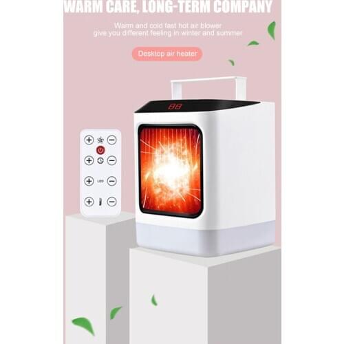 Portable Space Heater Timer LED Night Light Digital Mini Electric Desktop Heater Lightweight Easily Carrying Safety Part