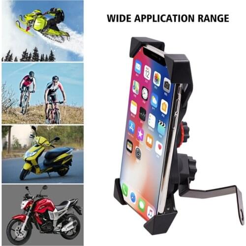 Adjustable One-key Shrink Mobile Phone Holder Electric Bike Riding Rearview Mirror Fixed Bracket One-key Second Lock Bracket