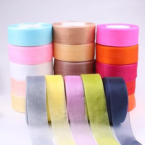 DIY Gift Wrapping Chiffon Ribbons Organza Ribbons Wholesale Wedding Christmas Birthday Party Decoration Tapes 40MM(50Yards/roll)