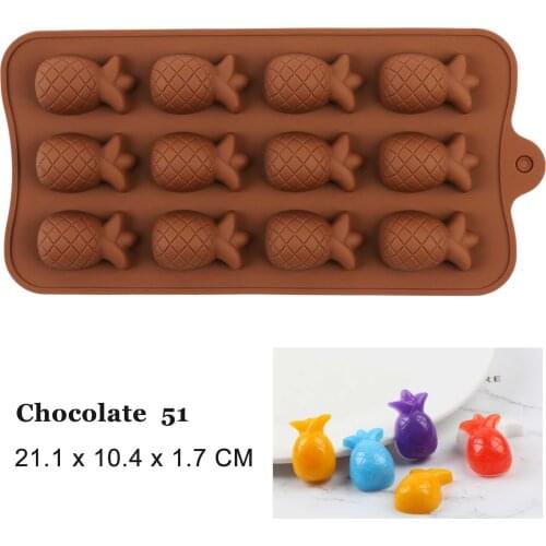 Pineapple Shape Silicone 3d Chocolate Molds Cake Bakeware Baking Tools Cake Decorating Tools Fondant Candy Silicone DIY Mould