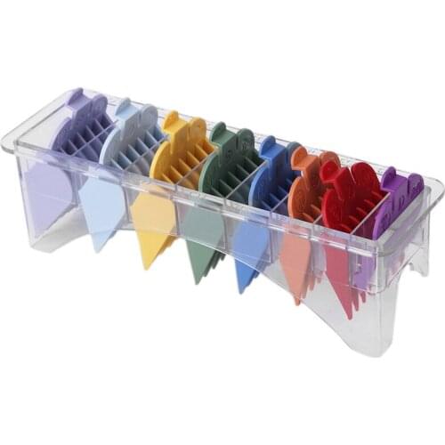 Hair Clipper Replacement Sheath 8 Colors&Size Limit Comb Accessory Guide Comb Suitable for Wahl Trimmer with Storage Box