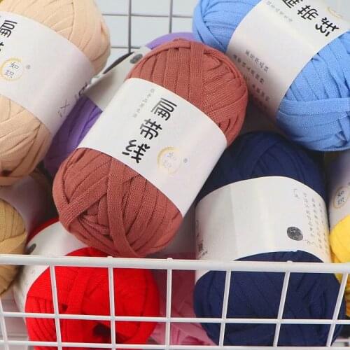 1pc 100g Sling Line Thick Yarn Soft Colored Cloth Yarn For Hand Knitting Woven Bag Carpet DIY Hand-knitted Material