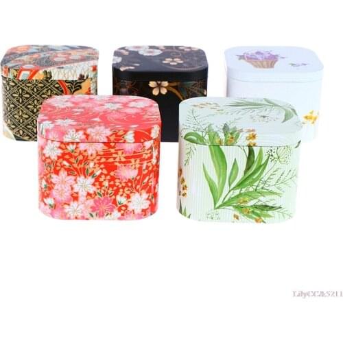 Creative Iron Box Jewelry Storage Organization Box Tea Sealed Box Kitchen Storage Container Jar Tin Square Can Candy Iron Box