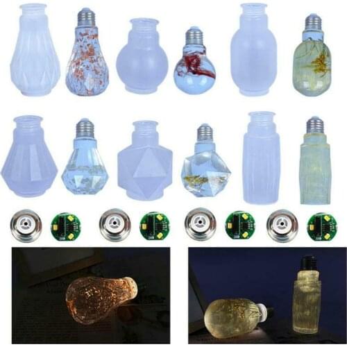 Light Bulb Ornaments Silicone Mold Led Bulb Epoxy Resin Candle Mold Handmade Soap Making Diy Crafts Home Room Decor