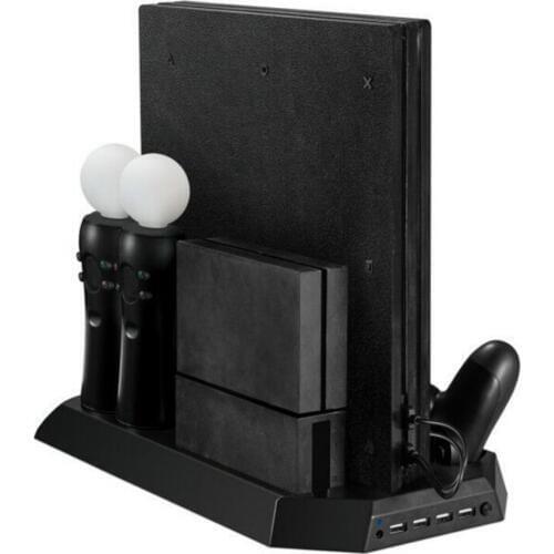 3 in 1 Vertical Cooling Stand Fast PS4 Move Charging Station Base For PS4 Game Controller for Sony Playstation 4 Pro Console