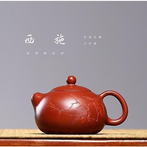 Yixing Zisha teapot tea set wholesale Zhuni Xishi teapot a pure handmade clay painted teapot Decal imitation old teapot