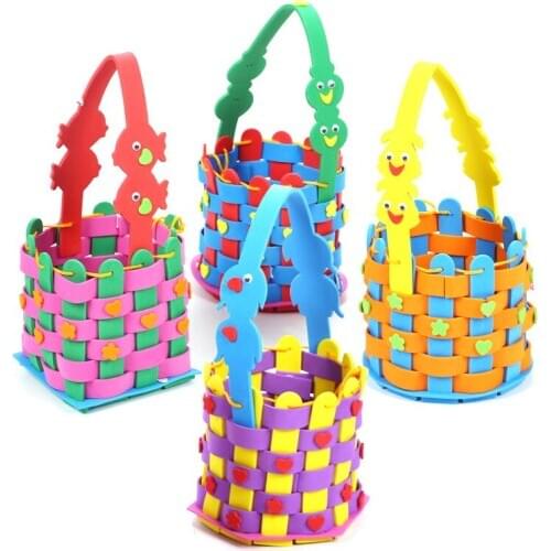 1pc EVA Woven basket Baby Puzzle Toys for Kids Children DIY Handmade Colorful Children Early Learning Educatioanal Birthday Gift