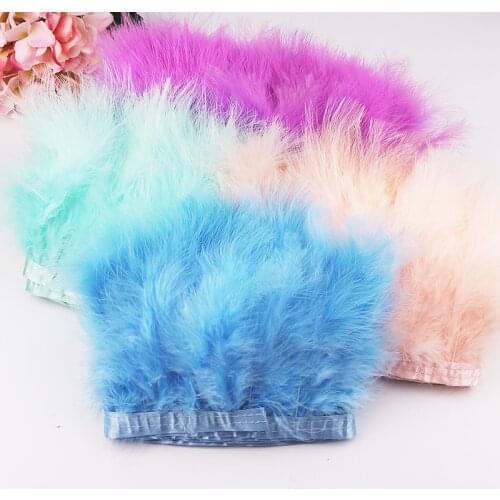 2Yards/Lot Natural Marabou Feather Fringe Trim DIY Wedding Home Party Sewing Decor Accessories Turkey Feather