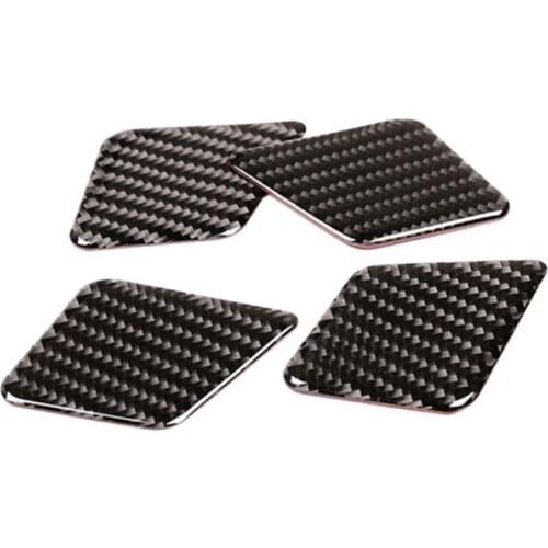4Pcs 3K Carbon Fiber Car Interior Door Handle Bowl Cover Trim Stickers Decals Car Interior Accessories