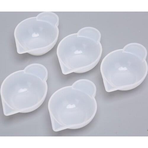 5Pcs Silicone Distribution Cup Resin Glue Tools Glue Distribution Cup Crystal Scale Jewelry Tools Resin Molds For Jewelry