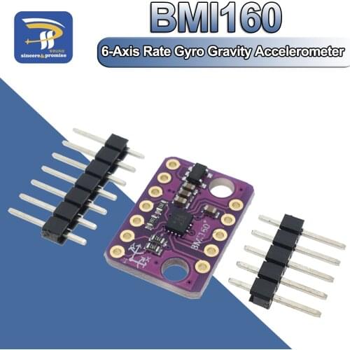 BMI160 GY-BMI160 6DOF 6-axis Rate Gyro Gravity Accelerometer Sensor Module IIC I2C SPI Communication Protocol 3-5V