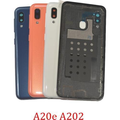 Phone Housing Back Cover For Samsung A20e A202 A202F A202F/DS Original New Chassis Rear Door Panel With Camera Lens Buttons