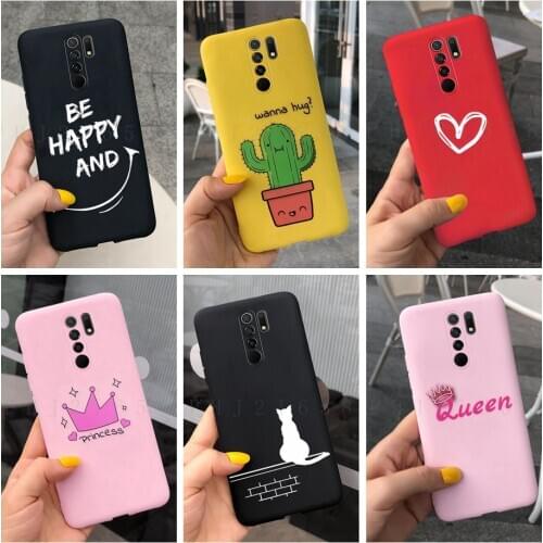 Soft TPU Cover For Xiaomi Redmi 9 Phone Cases Redmi9 Cute Candy Painted Fundas For Xiaomi Redmi 9 Case Shockproof Bumper 6.53