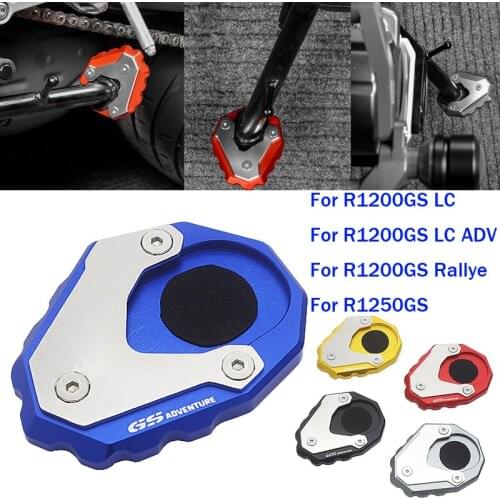 CNC Kickstand Foot Side Stand Plate Enlarge Pad Support For BMW R1200GS R1250GS R 1200 1250 GS ADV Rallye LC2013-2018 Motorcycle