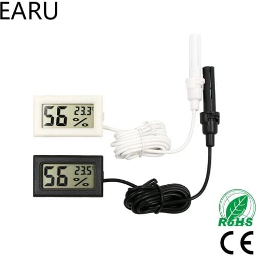 Mini LCD Digital Thermometer Hygrometer Thermostat Indoor Convenient Temperature Sensor Humidity Meter Gauge Instruments Probe
