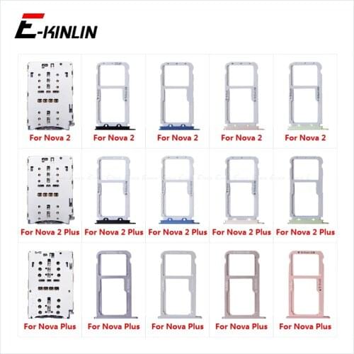 Micro SD Socket Holder Slot Reader For HuaWei Nova 2 Plus Sim Card Tray Adapter Container Connector Replacement Parts