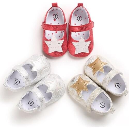 Prewalker Spring And Autumn Baby Cute Smile Star Casual Shoes 0-18 Months Newborn Baby Cotton Comfortable Walking Shoes
