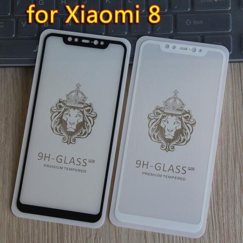 For Xiaomi 8 Two strong Tempered Glass Film 9H 2.5D Full Cover Protector for xiaomi Mi8 phone Screen Protective Film