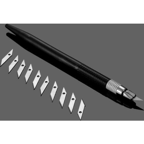 DRELD 11 Blades Wood Carving Tools Food Fruit Craft Sculpture Engraving Utility Knife Hand Tools for Cutting Paper Metal Film