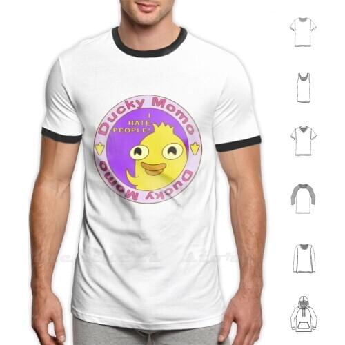 Ducky Momo I Hate People T Shirt Cotton DIY Print Ducky Momo Cartoon
