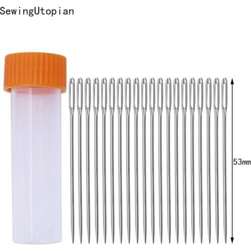 20/100PCS Stainless Steel Large Eye Sewing Needles Pins Set Home DIY Crafts Household Accessories Sewing Needles 1.6x53mm