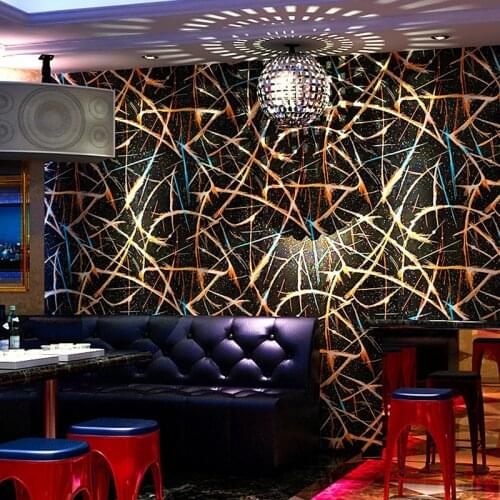 Personality Fashion Glitter Wallpaper Modern Gold Foil Thicken Wall Paper KTV Bar Clubs Theme Hotel Background Wall Decor Rolls