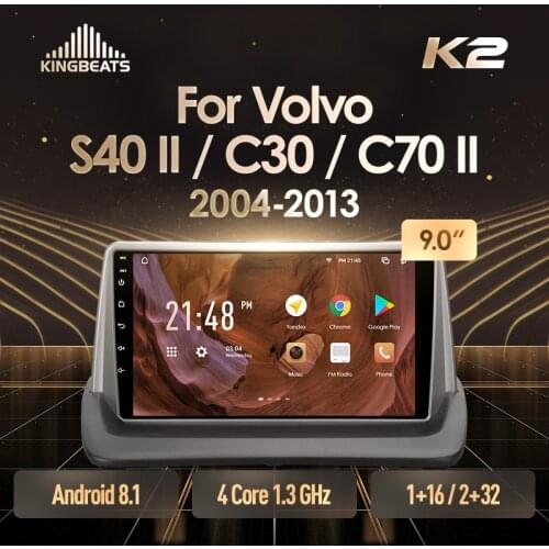 KingBeats Android 8.1 head unit HU 4G in Dash Car Radio Multimedia Video Player Navigation GPS For Volvo S40 II 2 MS 2004 - 2012 C30 I 1 2006 - 2013 C70 II 2 2005 - 2013 no dvd 2 din Double Din Android Car Stereo 2din