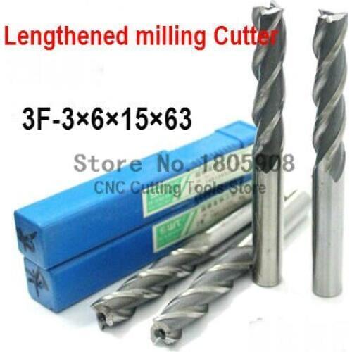 Free shipping 5pcs 3.0mm 3 Flute HSS & Extended Aluminium End Mill Cutter CNC Bit Milling Machinery tools Cutting tools