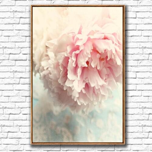Beautiful Simple Decoration Canvas Painting Romantic Peony Flower Hotel Club Villa Home Decoration Hanging Painting Home Decor