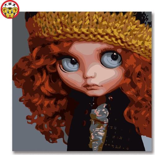 Cartoon DIY home decor Painting Self Painting Decoration blythe doll picture by numbers girl