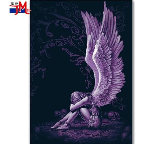 DIY Diamond Painting Angel Girl Full Square 5D Diamond Embroidery Sale Diamond Mosaic Pink Wings Picture Rhinestone Decoration