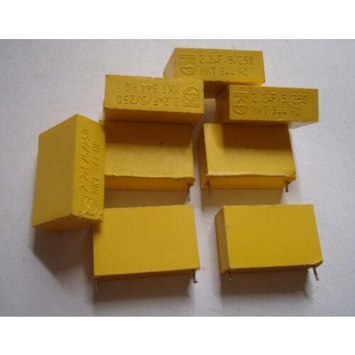 Original new 100% MKT 250V 2.2UF fever frequency division electrodeless capacitor 11*20*30mm (Inductor)