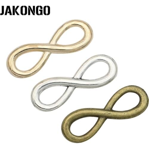20ps Antique Silver Plated Infinity Connectors Charm Pendant Jewelry Making Findings Accessories DIY Handmade Craft 23x9mm