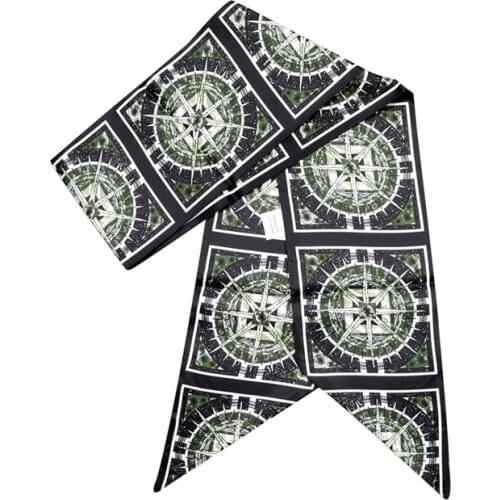 2021 New Spring And Summer Lengthened Long Silk Scarf Female Wrist Tie Hair Ribbon Long Bag Belt Hair Belt For Women