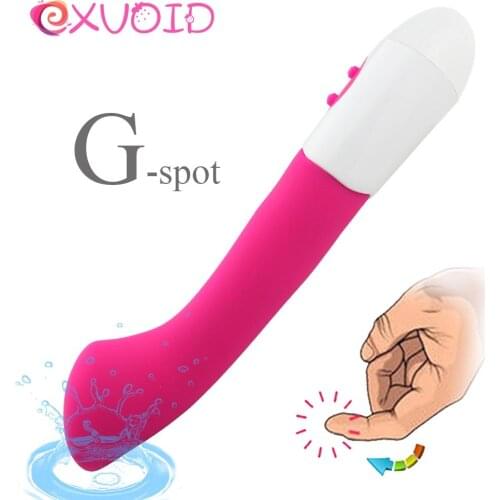 EXVOID Silicone Finger Vibrators G-spot Massager Strong Vibration Dildo Vibrator Sex Toys for Women AV Stick Adult Products