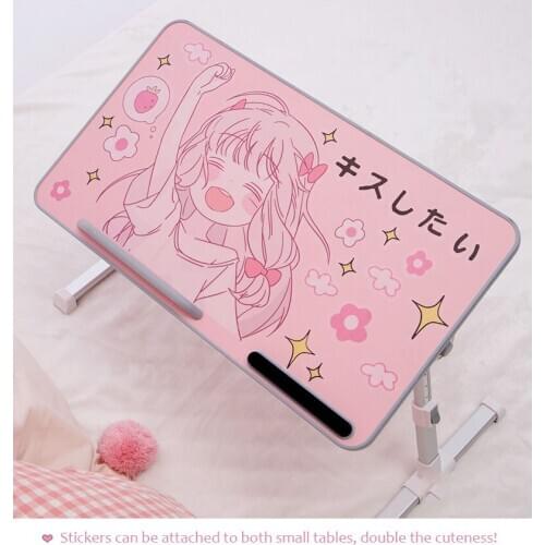 Bed with small table cute folding table board computer table dormitory student lazy desk bay window bedroom sitting floor