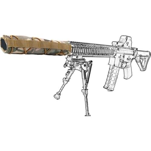 Airsoft Gun Sock Rifle Knit Hunting Suppressor Cover Silencer Cover Shield Sleeve Tactical Shooting Military Airsoft Accessories